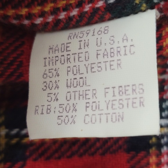 Vintage Karen‎ Kane Womens L Plaid Jacket Wool Blend Fall Winter Boho Hiking Y2K - Picture 9 of 10